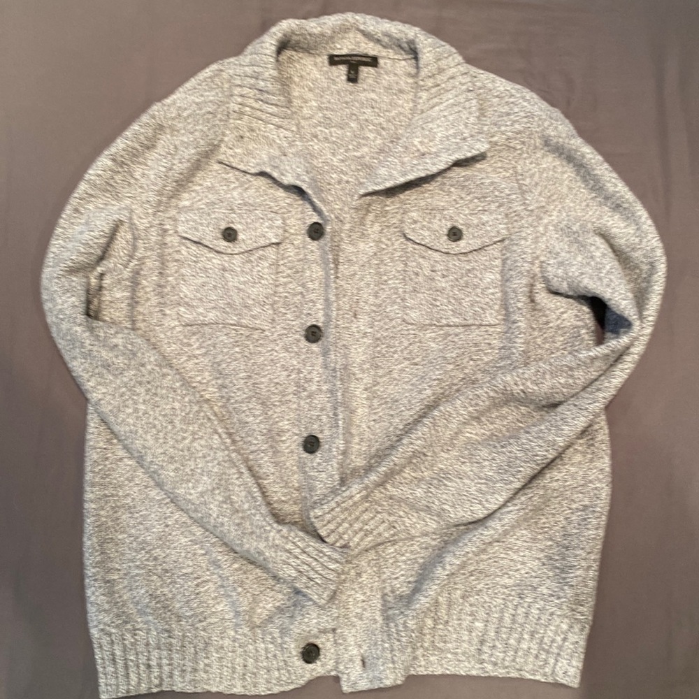 Banana Republic Heathered Grey Cardigan